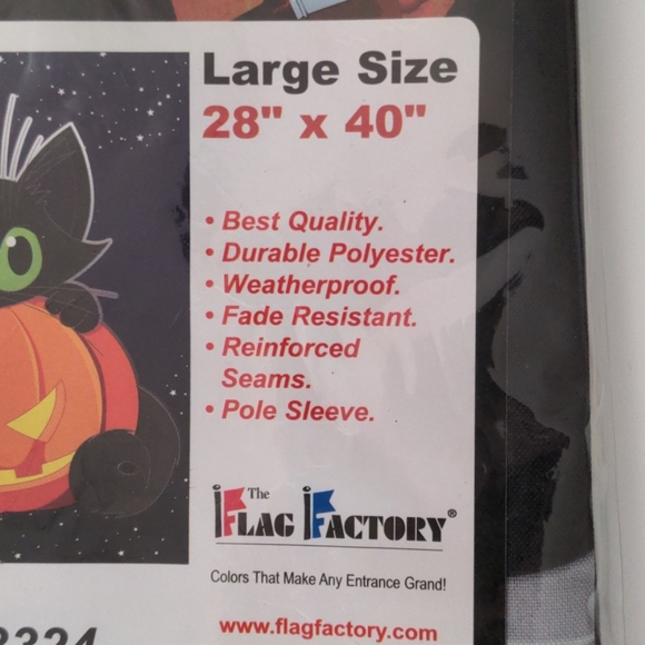 Halloween Black Cat Large Yard Flag New - Picture 4 of 6
